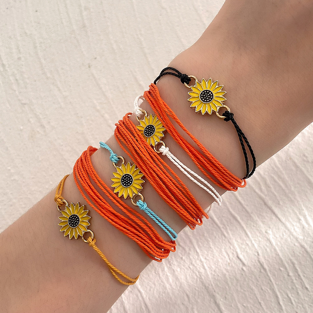 Fashion Daisy Alloy rope Womenu0027S Bracelets 1 Set
