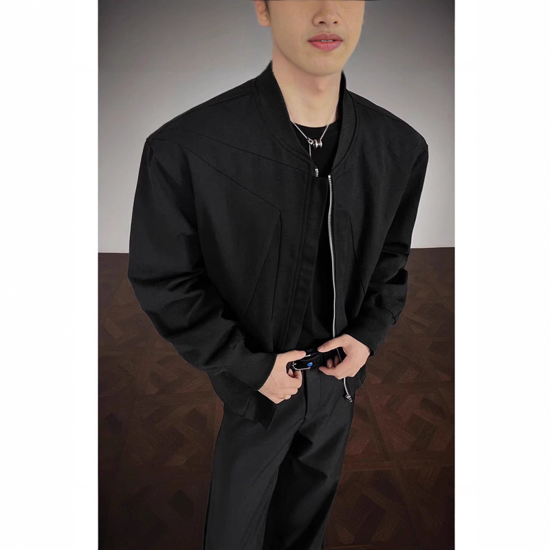 Real Shot Fake Model Heavy Deconstructed Tailoring Design Distressed Washed Jacket Tough Guy Coat Men H1137 Special 558