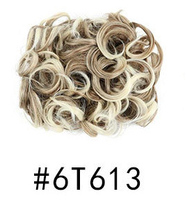 Nueva Peluca de comercio exterior de las mujeres europeas y americanas cabeza de bola de pelo rizado Cola de Caballo pelo Bud peine bolsa de pelo multicolor al por mayor opcional