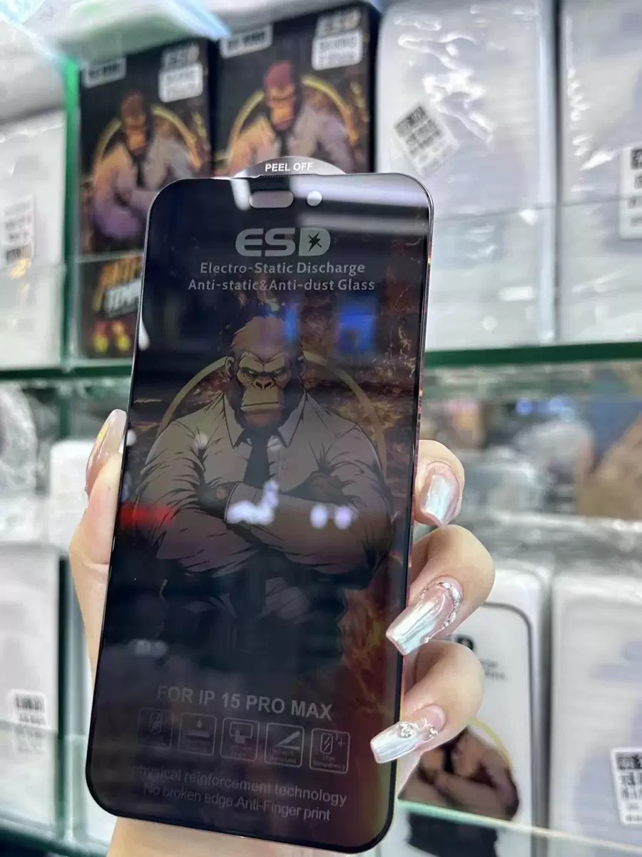 Gorila para iphone17 / 16 / 15 serie HD / esmerilado / anti-pepepear película de endurecimiento a prueba de polvo de pantalla completa