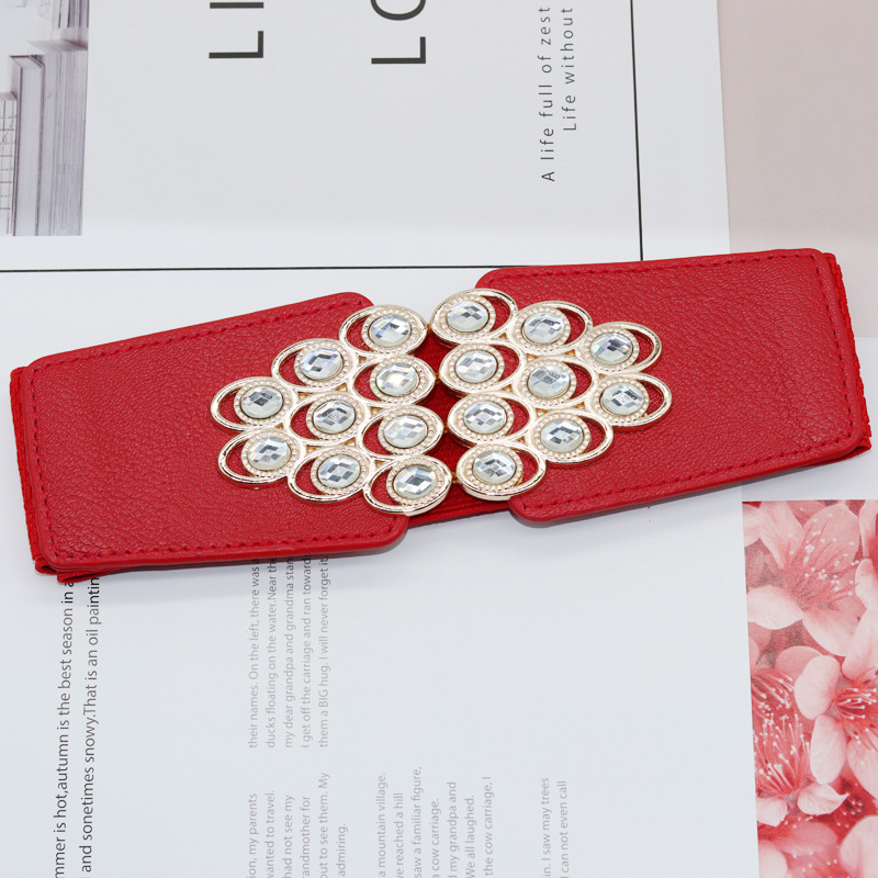 Fabricante especial para damas cinturón elástico de moda cintura ancha sellado nuevo ocio con falda decoración de cinturón ancho
