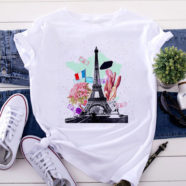 Women's T-shirt Short Sleeve T-shirts Printing Casual Printing display picture 2