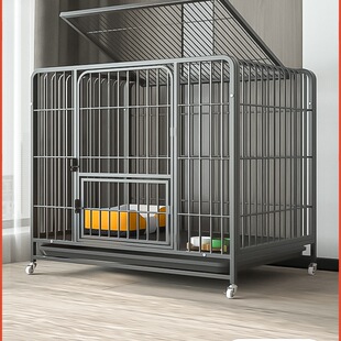 Dog Cage Small Dog Medium Large Dog Indoor Kennel with Toilet Automatic Teddy Pet Supplies Cat Cage Villa