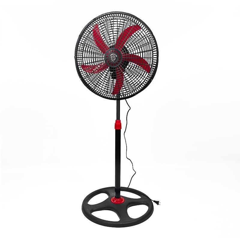 Fábrica directa de alta potencia 18 pulgadas ventilador de piso rojo sacude cabeza ventilador de piso América del Sur África exportación de comercio exterior