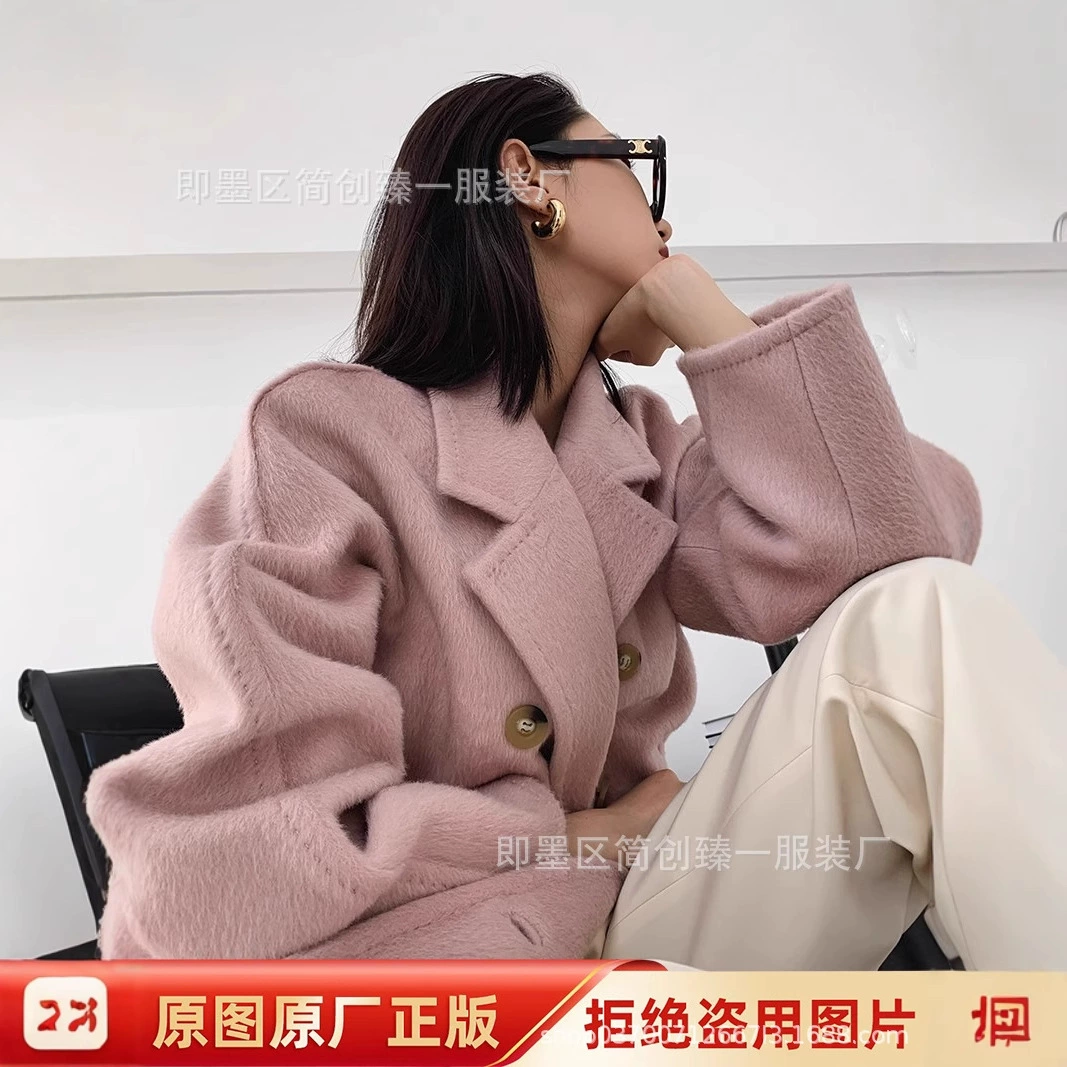 Шерстяное пальто из альпаки Suli, утяжеленное, 101801M, с полной принтовой подкладкой, двустороннее, для женщин, осенне-зимнее, новый стиль