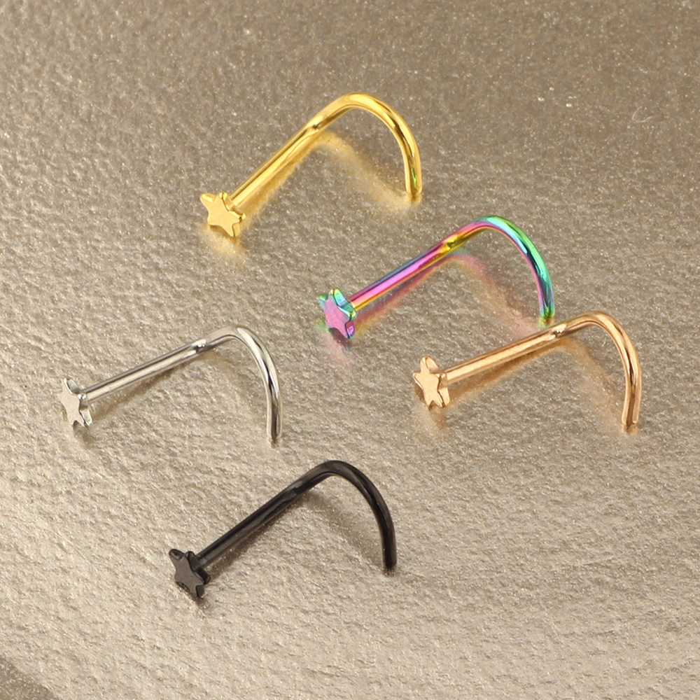 Pointed titanium steel lip stud product view