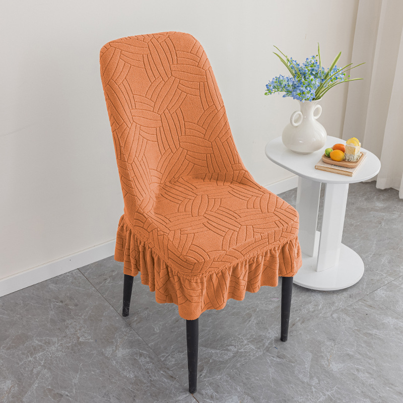 cubierta de silla jacquard gruesa cubierta de silla de lana de maíz elástica cubierta de silla de arco de restaurante cubierta de silla doméstica a prueba de polvo y desgaste