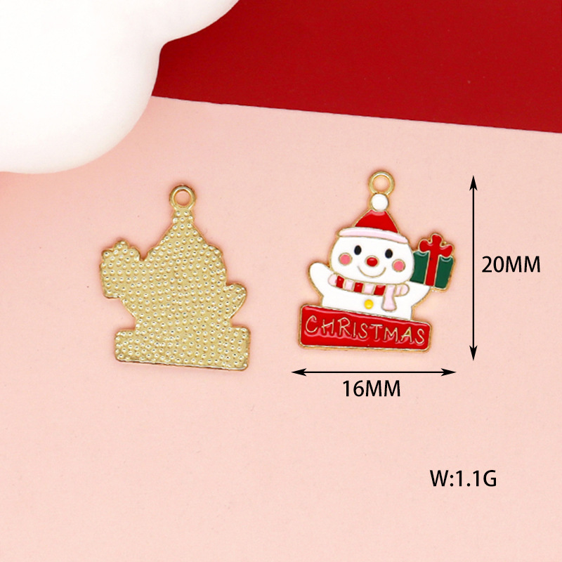 16g Weight Pendant Jewelry Making Type 14*19mm, 15*16mm, 18*18mm Jewelry Making Size DIY Jewelry Accessories Classification 10 PCS/Package Quantity Alloy Material Christmas Festival Bell, Snowman, Elk Pattern Enamel Design Cartoon Style, Cute Style 10 PCS/Package 14*19mm 15*16mm 18*18mm Alloy Bell Snowman Elk Pendant 12
