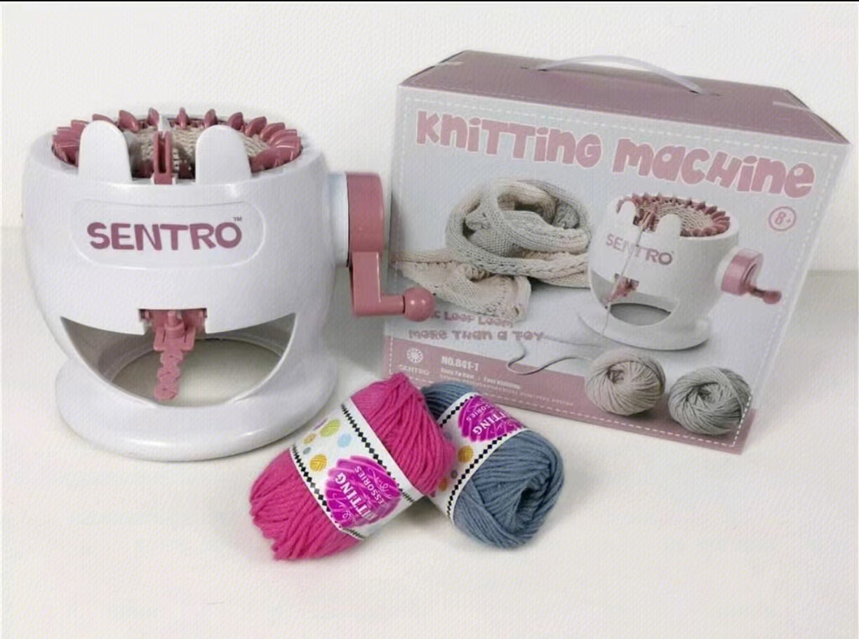 Máquina de tejer cilíndrica de estrella, hecha a mano, con manivela, para tejer gorros, bufandas, calcetines y telas.