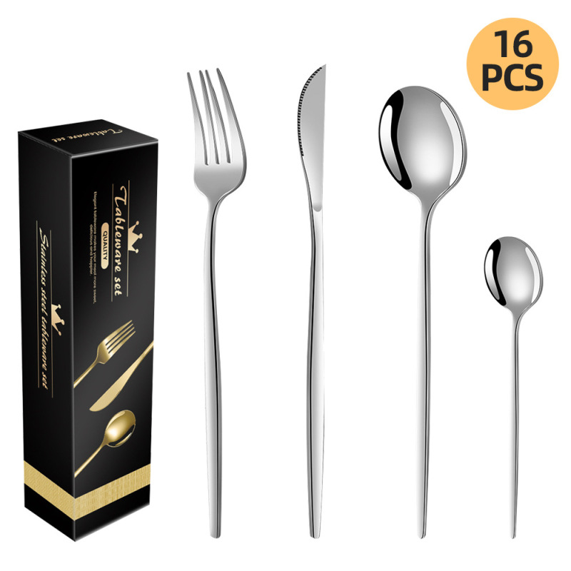 25 年新しいクロスボーダーナイフ、フォーク、スプーン食器セットホテルポルトガルステンレス鋼食器 16/24/30 点セット|undefined
