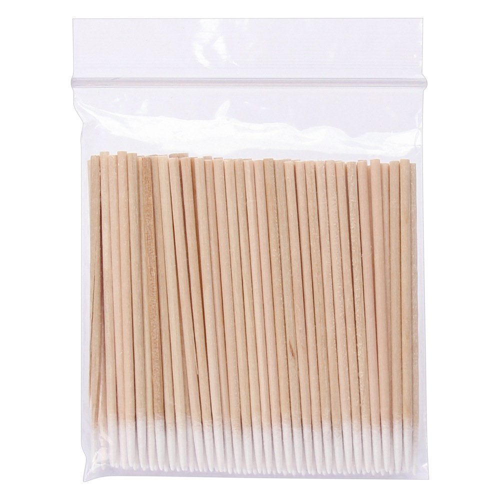 Tatuaje semipermanente coreano hisopo de algodón puntiagudo suministros de tatuaje boca puntiaguda hisopo de algodón pequeño herramienta de tatuaje hisopo de algodón de madera 10cm