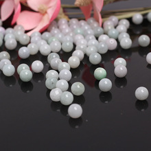 天然A貨翡翠玉珠子散珠 手鏈項鏈串珠 DIY水晶珠寶飾品配件批發