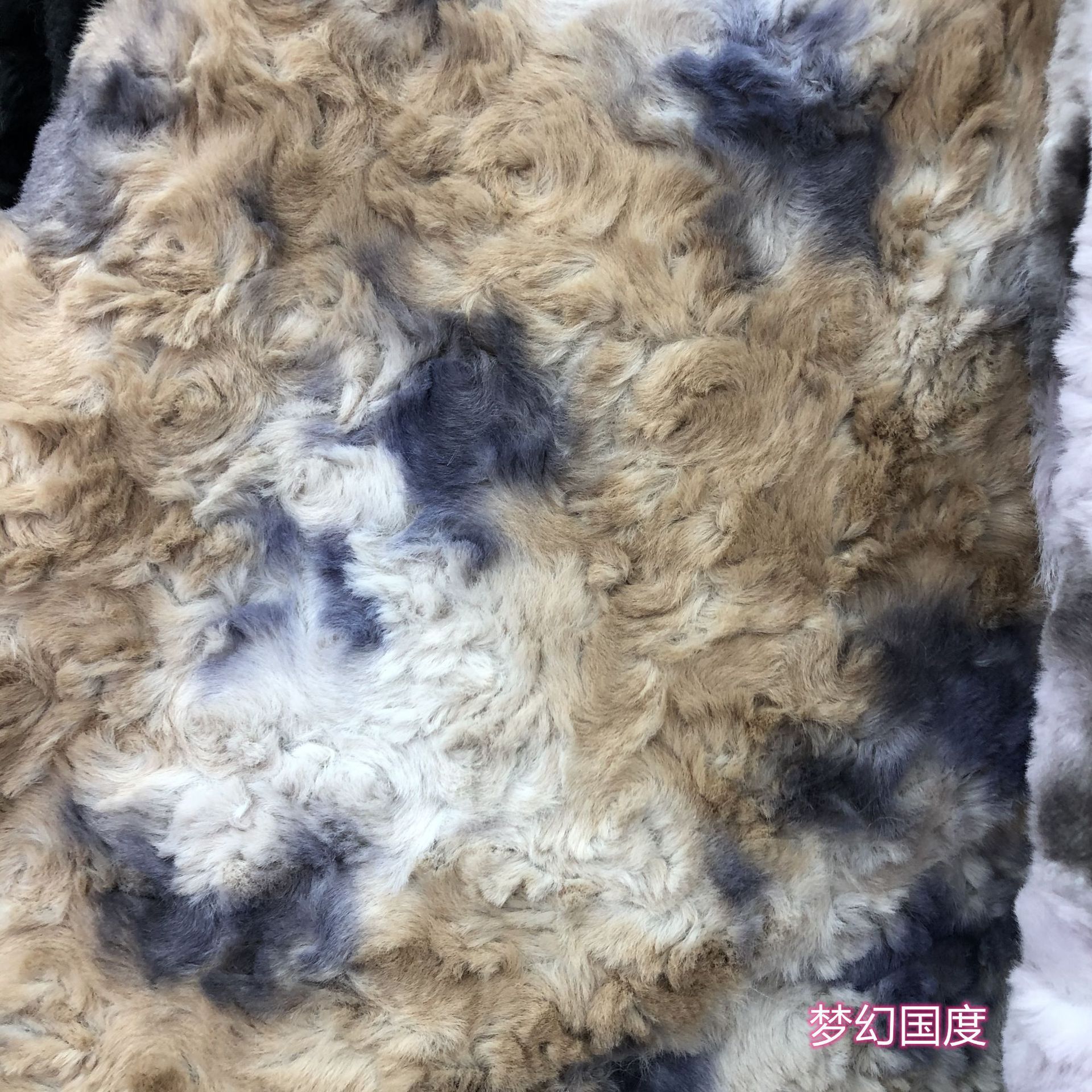 1000 gramos de cabello de conejo en relieve ropa zapatillas tela flor de cepillo de color gradiente ropa bolsas zapatos peluche largo