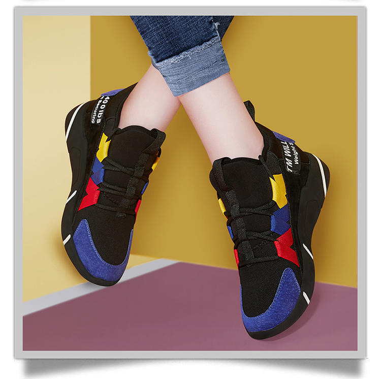 Giày sneaker nữ chunky đế dày tăng chiều cao, phối màu sành điệu mùa xuân hè 2025 — ML 8300-1 màu đỏ [có lót nhung] chiều cao gót 3.0cm, ML 8300 cao gót đỏ 3.0cm, ML 8300 màu xanh cao gót 3.0cm, ML 8300-1 màu xanh lam [có lót nhung] chiều cao gót 3.0cm chi tiết 12