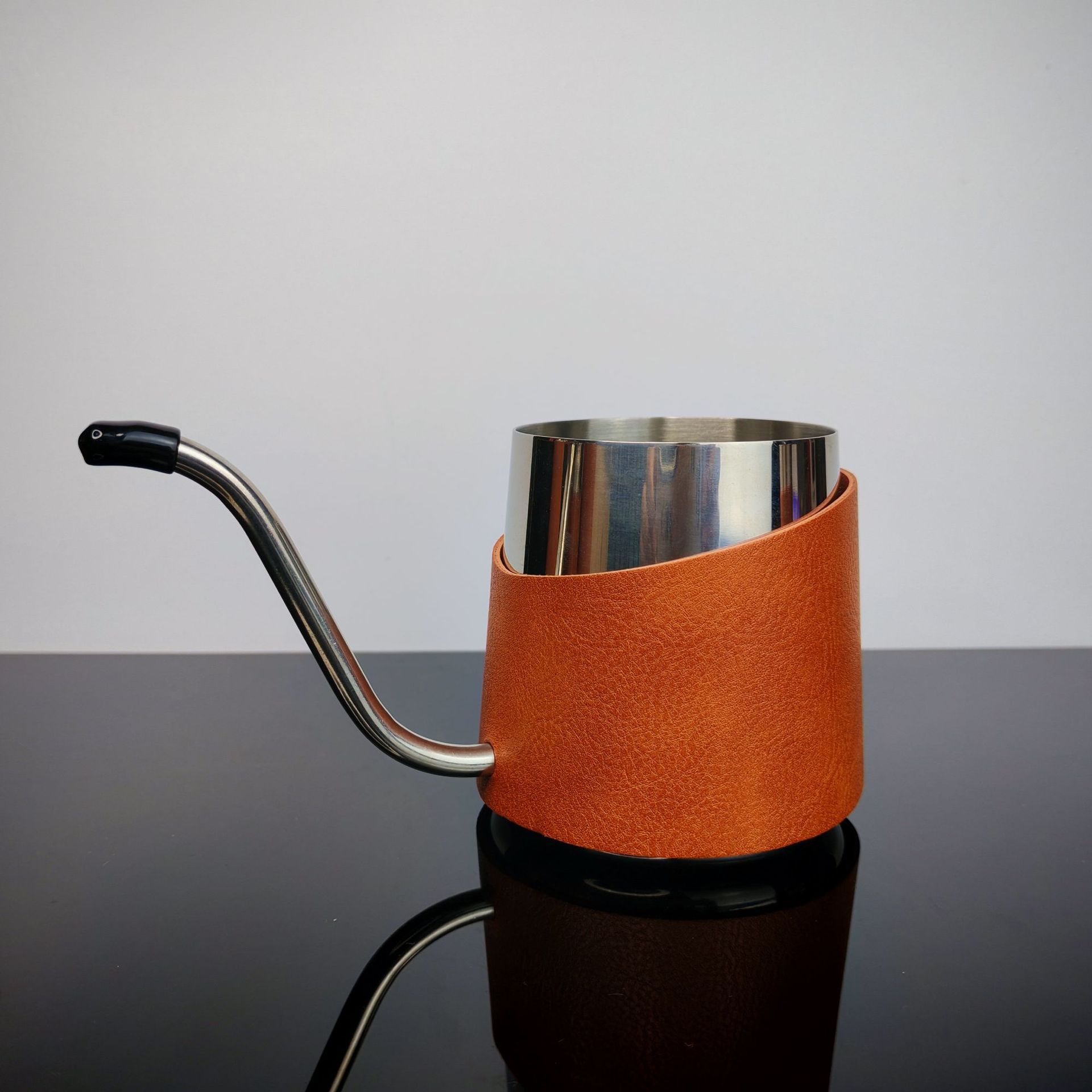 Set de cafetera de lavado de mano, cafetera de café de cuero de alta calidad, caja de regalo de negocios, molinera de frijoles de mano