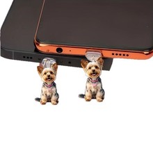 2D平面可爱情侣猴子图案压克力防尘塞typec手机防尘塞