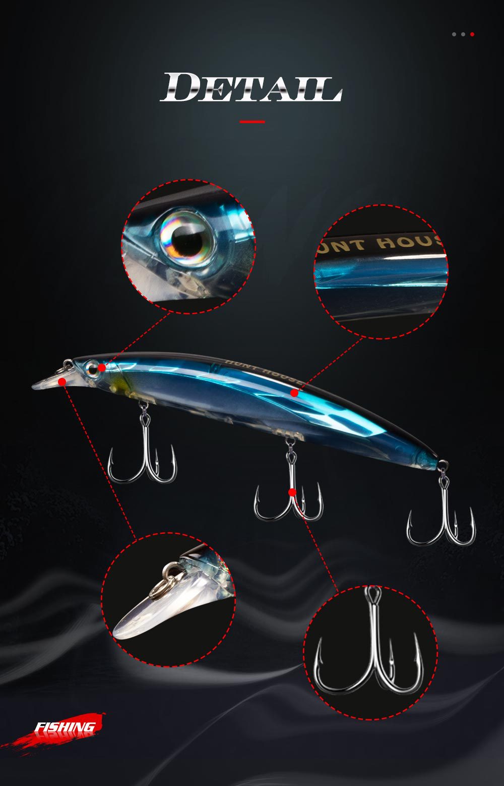 Sinking Minnow Fishing Lures Hard Plastic Minnow Baits Bass Trout Fresh Water Fishing Lure