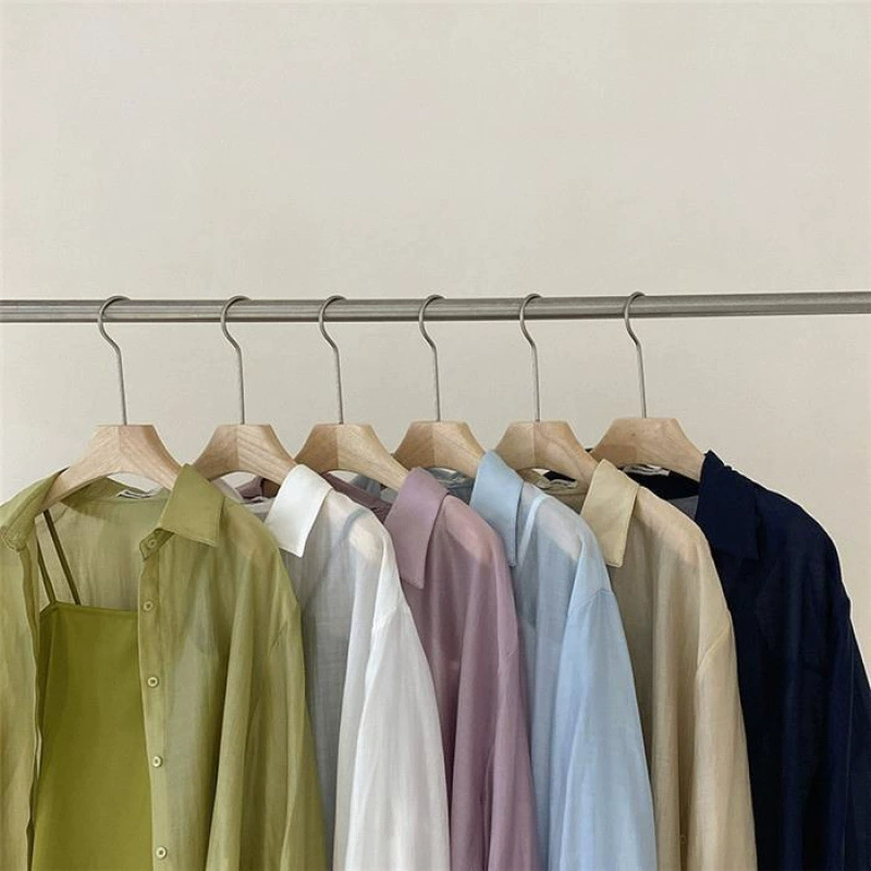 Рубашка летняя с длинным рукавом, корейский стиль, солнцезащита, oversize, (международная торговля)