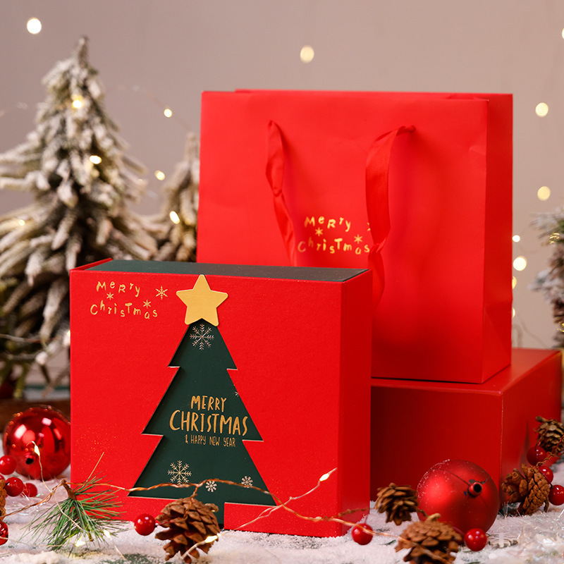 新しいダブルオープンクリスマスギフト包装ボックスクリスマスイブプレゼントサプライズ空箱クリエイティブクリスマスギフトボックス紙箱|undefined