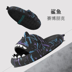 Cross-border sports shark cool flip-flops for women summer new EVA light insole feel comfortable home slippers shower slippers for men