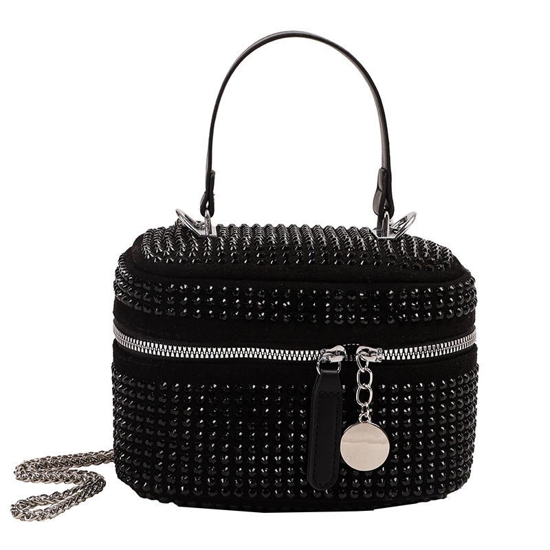 2023 bolso de diamantes de imitación diseño de nicho cadena crossbody bolso de gran capacidad para niñas personalizado ins bolsa de cosméticos