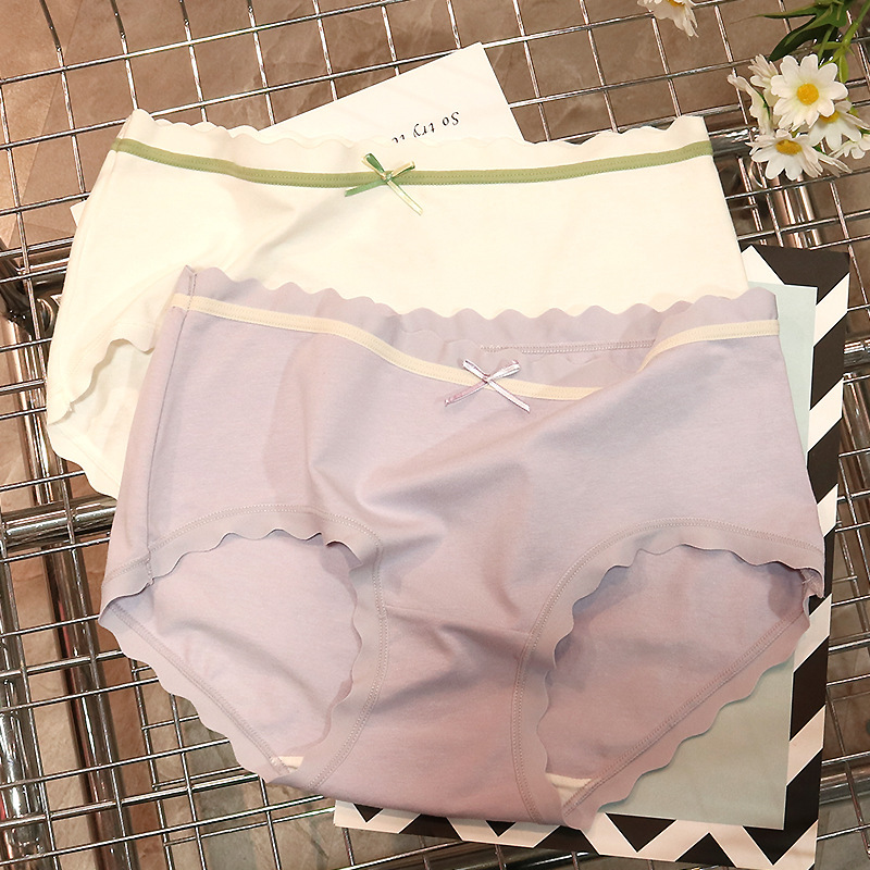 New Style Simple Solid Color Mid-Waist Underwear Women's High Elastic Breathable Comfortable Soft Hip-Lift Briefs for Girls New Style Simple Solid Color Mid-Waist Underwear Women's High Elastic Breathable Comfortable Soft Hip-Lift Briefs for Girls