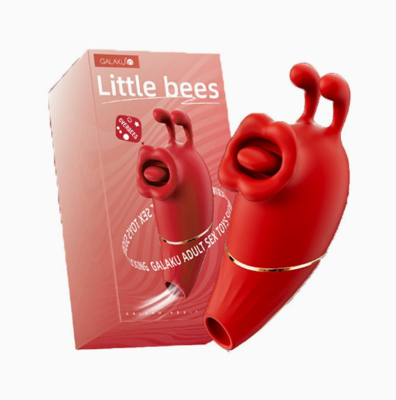 Lengua de abeja pequeña que lame y chupa vibraciones (versión AI) Rojo 6975488696509