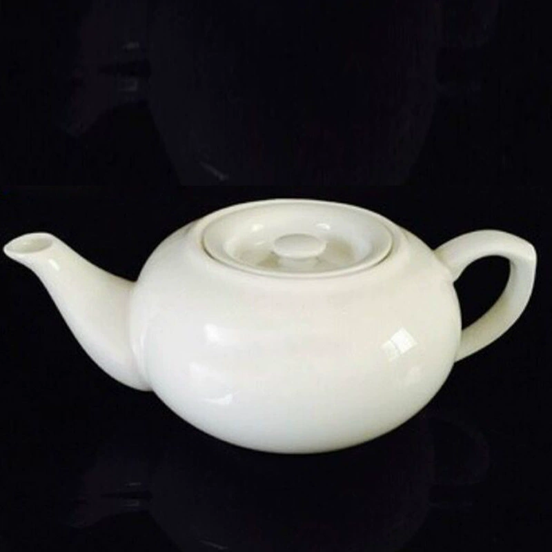 Ceramic teapot for living room, big white tea