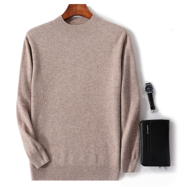 Woolen demi-season cashmere knitted sweater