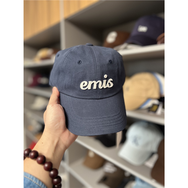 韓国Emキャップ 女性用 文字刺繍 ソフトトップ クラシック野球帽 楊冪・趙露思同型|undefined