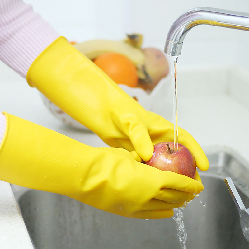 ゴム手袋ゴム防水クリーニング肥厚家庭用キッチン女性食器洗い洗濯家事耐久性のあるゴム腱ラテックス|undefined