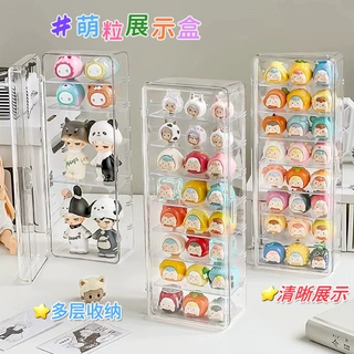 D0089收纳盒桌面手办盲盒展示架防尘泡泡马特盒子储物现代简约