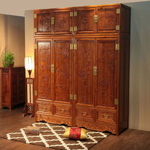 榆木頂箱櫃老衣櫃中式卧室家具實木衣櫥組合大衣櫃新款家具頂箱櫃