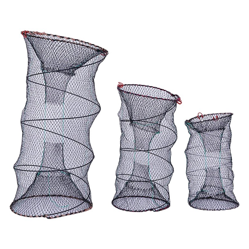 Fábrica al por mayor jaula de cangrejo jaula de camarones jaula de cangrejo red de pesca red de cangrejo redondo plegable equipo de pesca red de pesca langosta red de pesca