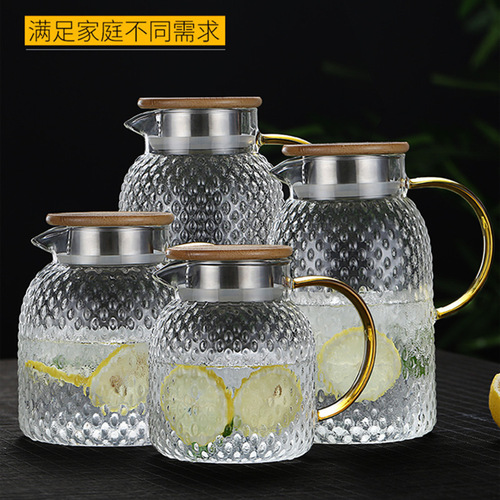 BB4C wholesale teapot heat-resistant glass cold water teapot household commercial large capacity tea cup
