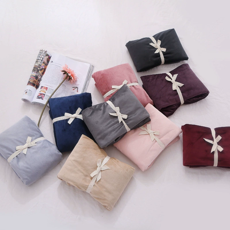 Однотонная бархатная наволочка в японском стиле без принта, молочный фалиланский бархат, зимняя теплая наволочка, одинарная двойная наволочка