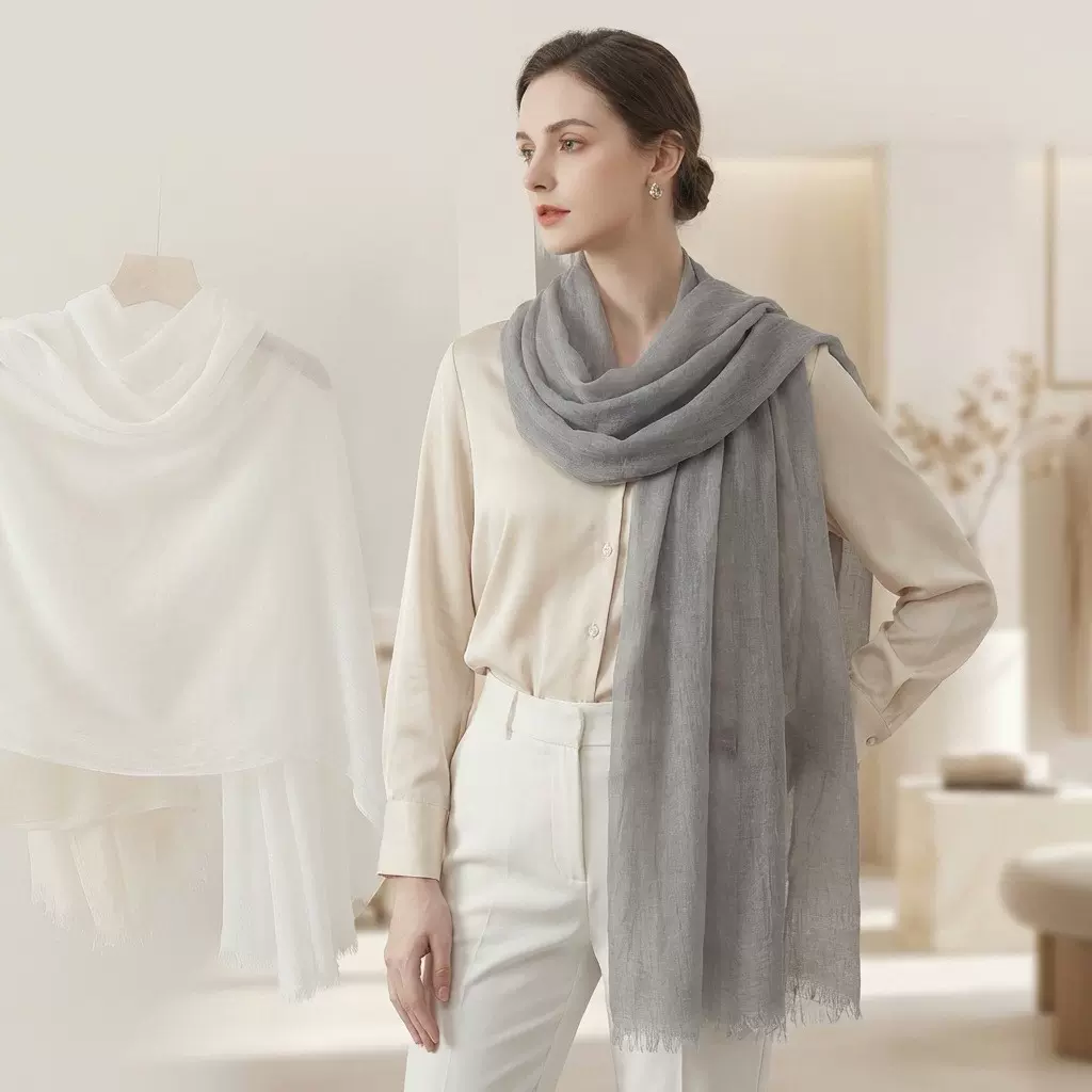 跨境欧美棉麻感围巾女超大薄百搭照丝巾旅游防晒纱巾沙漠头巾披肩