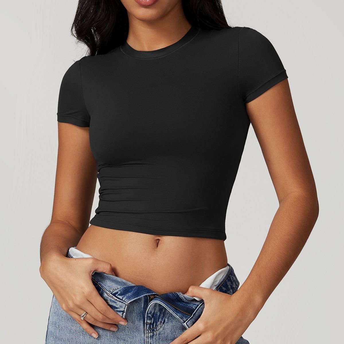 Verano 2026 correr rápido seco camisetas de yoga de manga corta corta camisetas de ejercicios de vestir en Europa y América image 8