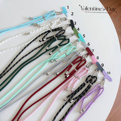 時尚百搭手機掛繩創意個性夾片手機鏈斜挎掛件長款可調節手機掛繩