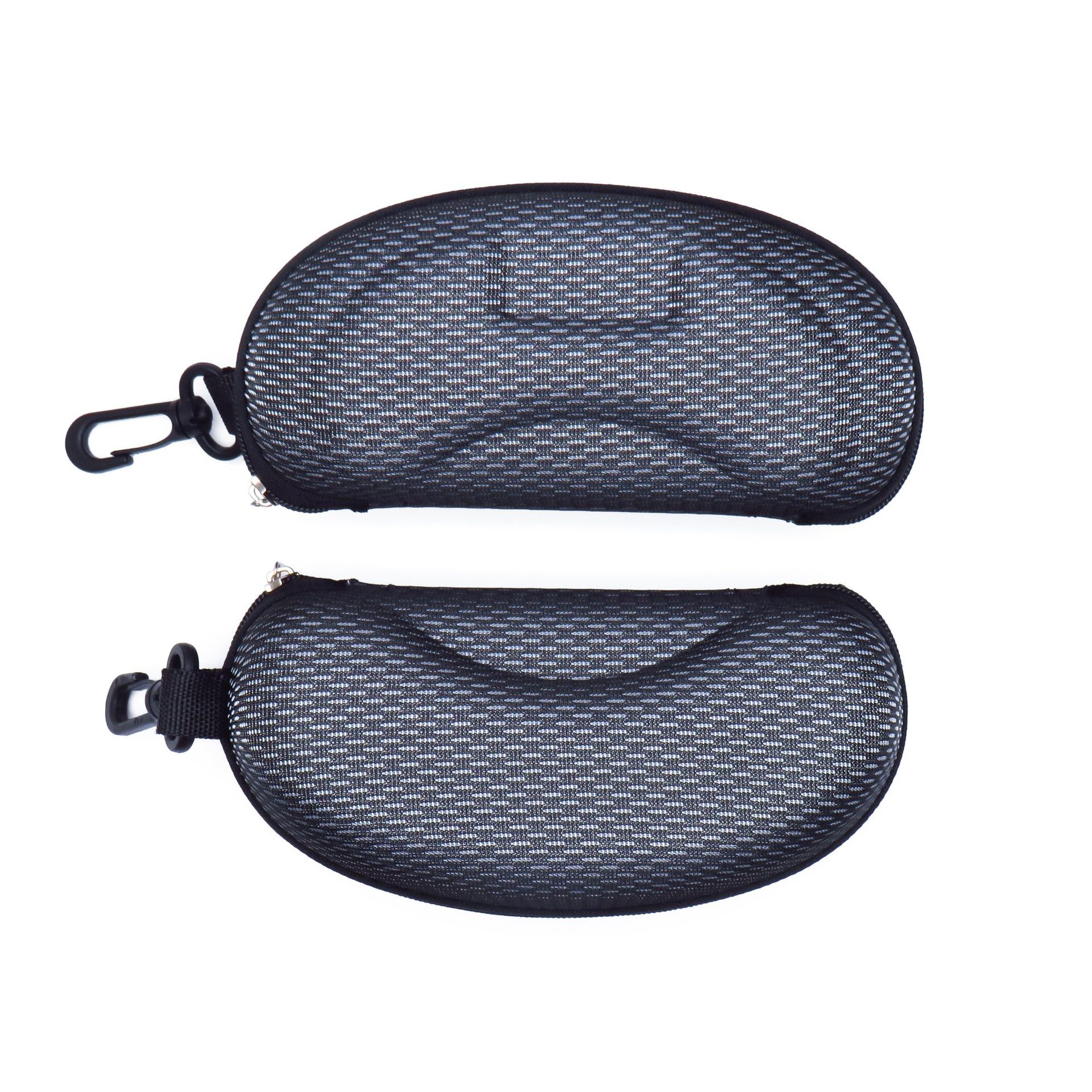 卸売EVAメガネケース オックスフォード布製 耐圧・耐衝撃サングラスケース フック付きジッパー式メガネケース メガネバッグ