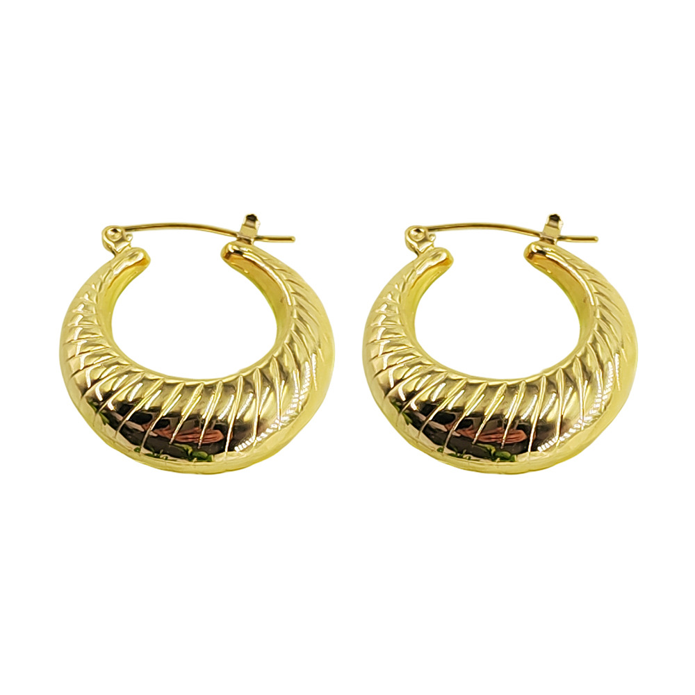 Plating Design Retro, Simple Style Style Retro Simple Style U Shape Titanium Steel Plating Earrings