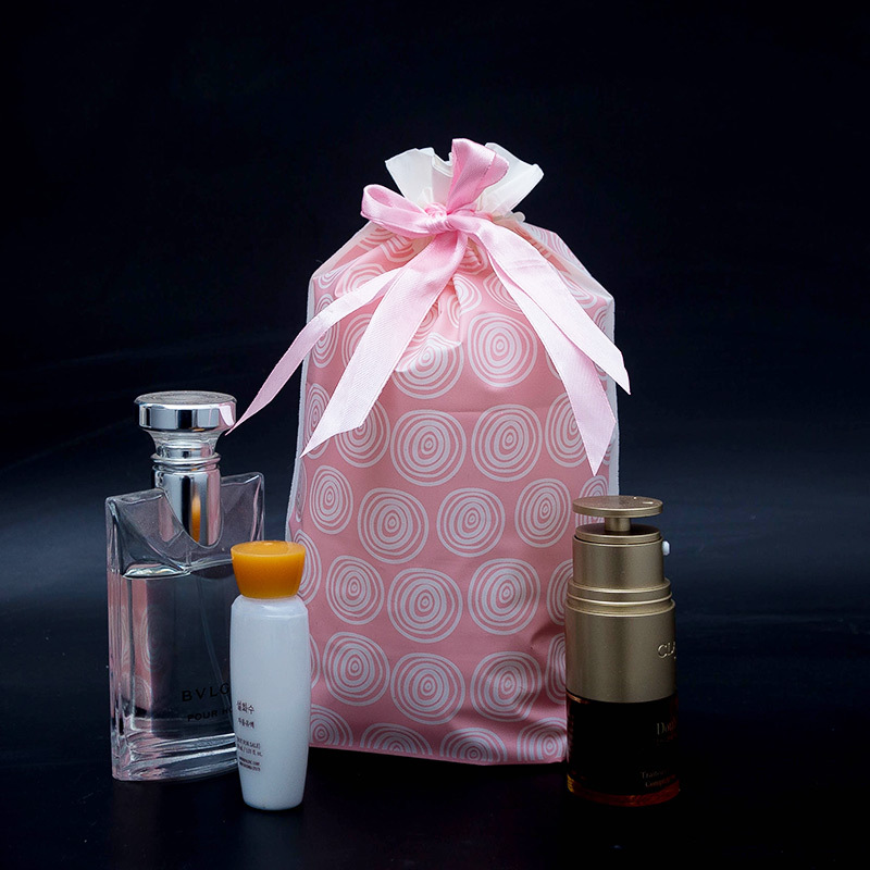 袜子打底裤礼物品抽绳丝带服装包装袋磨砂春节粉色少女可爱束口袋