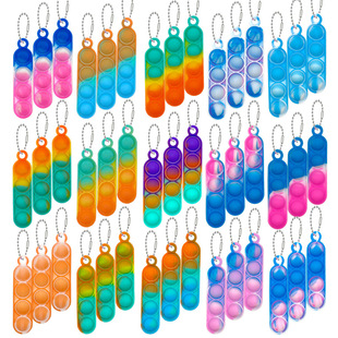 Krat Pioneer Mini Keychain Pendant Fidget Toys Backpack Pendant Finger Bubble Music Decompression Toy