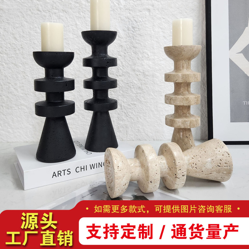 New Chinoiserie Candle Holder Marble Geometric Ornaments Desk Entrance Walkway Tea Room Living Room Desktop Home Decoration New Chinoiserie Candle Holder Marble Geometric Ornaments Desk Entrance Walkway Tea Room Living Room Desktop Home Decoration