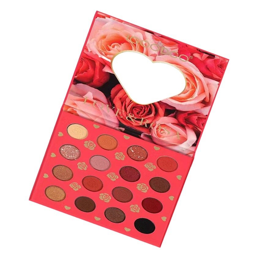 Comercio exterior nuevo IGOODCO Rosa patrón 16 colores nacarado mate Placa de sombra ojos maquillaje al por mayor