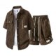 Shorts, Summer Men's Shirts, Tie-Dye Short-Sleeved Suits, Handsome Casual Trendy Large Size Loose Shorts Sports Two-Piece Set
