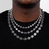 Necklace hip-hop style stainless steel, coffee accessory, European style, 8mm, wholesale