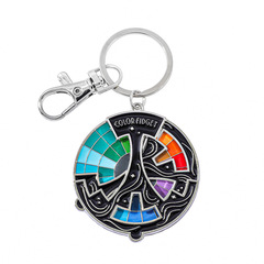 新しい ColorFidgetEnamelPin カラー回転亜鉛合金素材キーホルダー装飾ペンダント