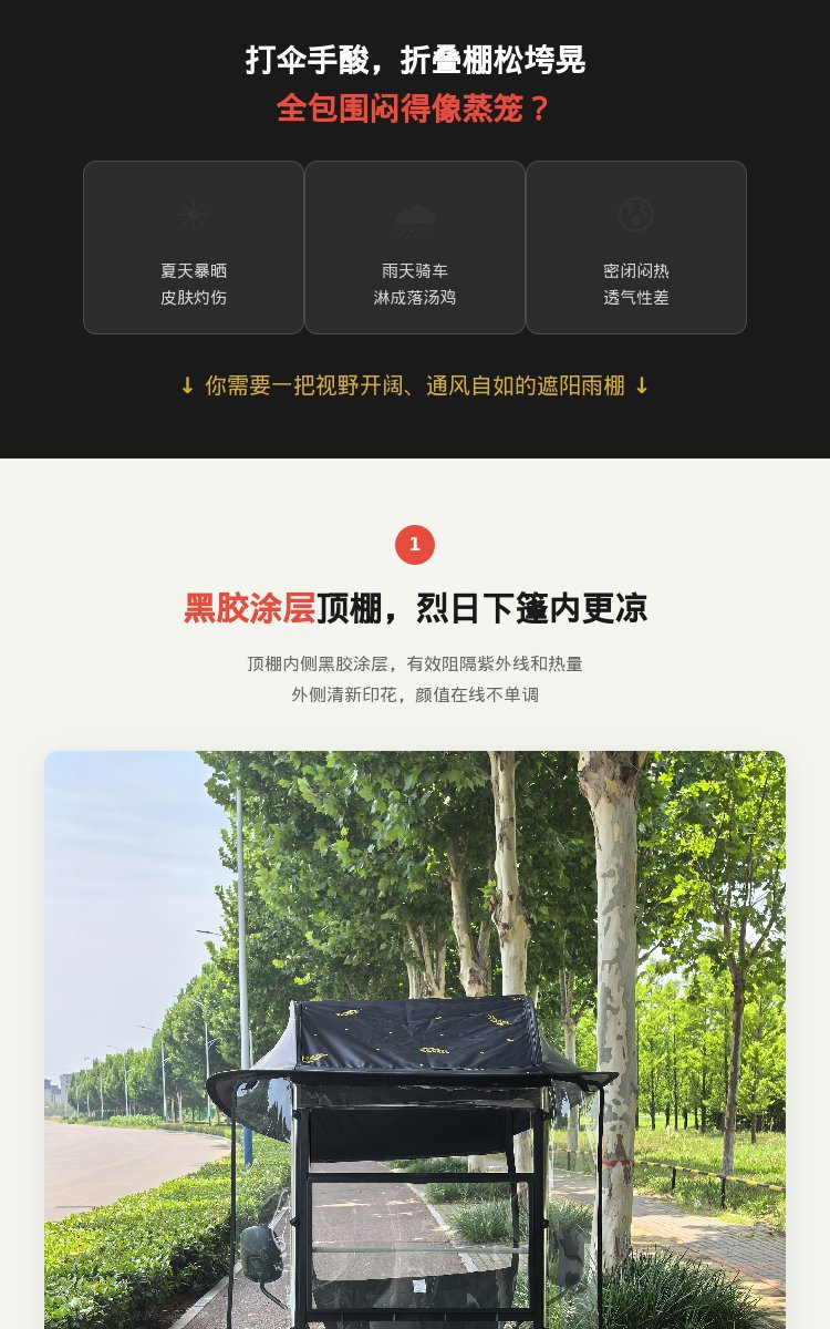 Electric vehicle canopy, sunshade, rain and sun protection, electric scooter, motorcycle, sliding window windscreen, sun umbrella