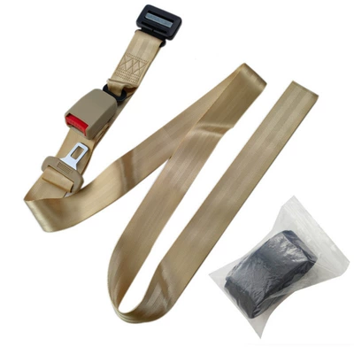 Belt for Pregnant Women, Car seat belt - beige-push-button-maternity-safety-belt-pe-bag
